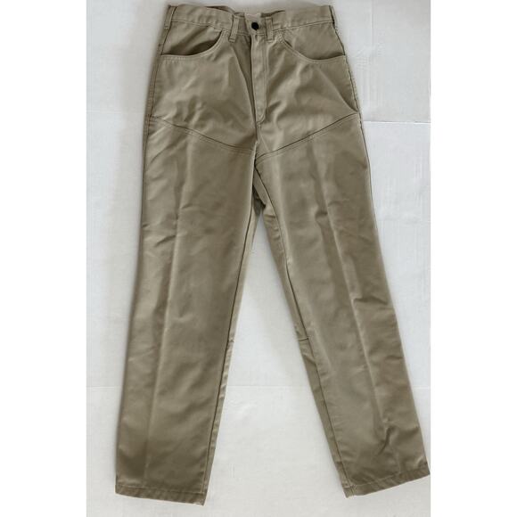 Vintage Walls Ditch Digger Work Pants USA Mens Tan Khaki Nylon Size 32 Reg - Picture 1 of 14